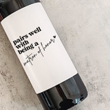 Matron of Honor Gift Wine Label | Pairs well with being a Matron of Honor Bottle Labels
