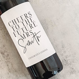 Personalized Engagement Gift Wine Label | Cheers to the Future Mrs. Bottle Labels