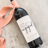 Engagement Gift Wine Label | Pairs well with getting engaged Bottle Labels