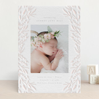 botanica Letterpress Birth Announcements