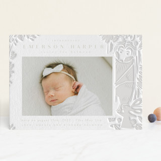 Beautiful forest Letterpress Birth Announcements
