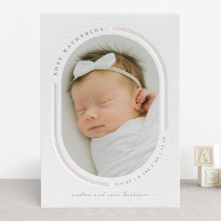 Curvature Letterpress Birth Announcements