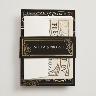 Antique Lines Foil-Pressed Belly Bands