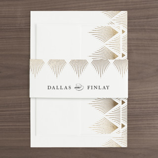 Deco Fan Border Foil-Pressed Belly Bands