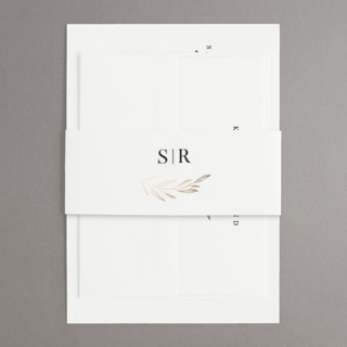 Chic Wreath Foil-Pressed Belly Bands