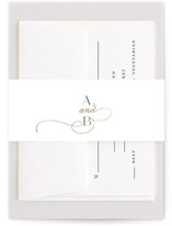 Elegant Flourish Foil-Pressed Belly Bands