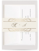 Simple Art Nouveau Foil-Pressed Belly Bands