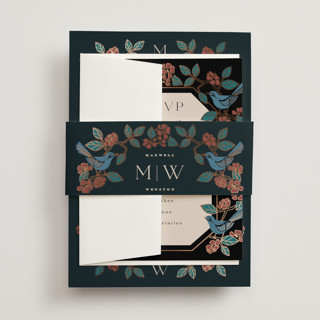 Wedding birds Foil-Pressed Belly Bands