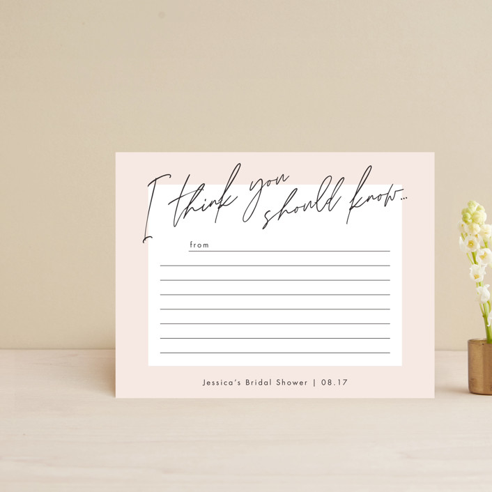 Jot It Down Bridal Shower Insert Cards by Amy Payne Minted
