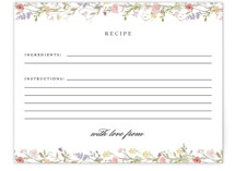 floral frame Bridal Shower Insert Cards