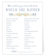 Bridal Shower Insert Cards
