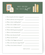 The next chapter Bridal Shower Insert Cards