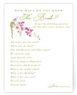 Cascading Florals Branch Bridal Shower Insert Cards