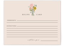 floral bouquet Bridal Shower Insert Cards