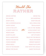 The Spritz Bridal Shower Insert Cards