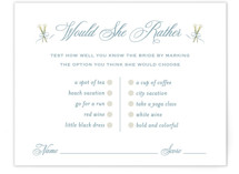 Lilly Bow Bridal Shower Insert Cards