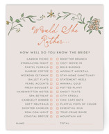 Garden Frolic Bridal Shower Insert Cards