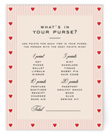 Love party Bridal Shower Insert Cards