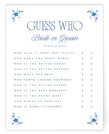 Delft Bridal Shower Insert Cards