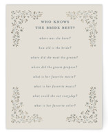 Floral Romance Bridal Shower Insert Cards