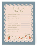 Little Berry Bridal Shower Insert Cards