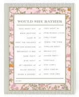 Bird and Bough Bridal Shower Insert Cards