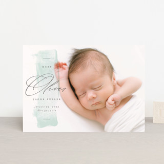 Fresh Paint Birth Announcement Petite Cards
