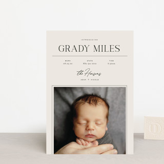 Detailed Birth Announcement Petite Cards