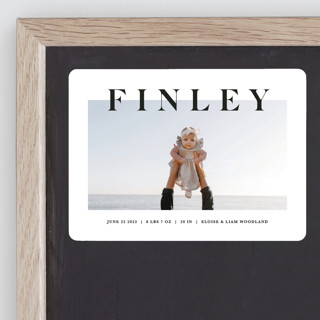 Simply Bold Birth Announcement Magnets