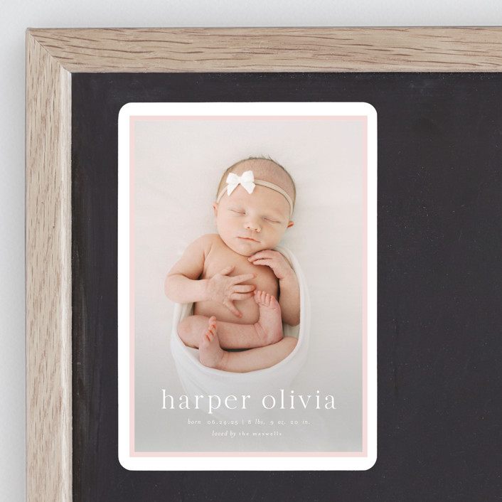 Portraiture Birth Announcement Magnets by Alexandra Cohn | Minted