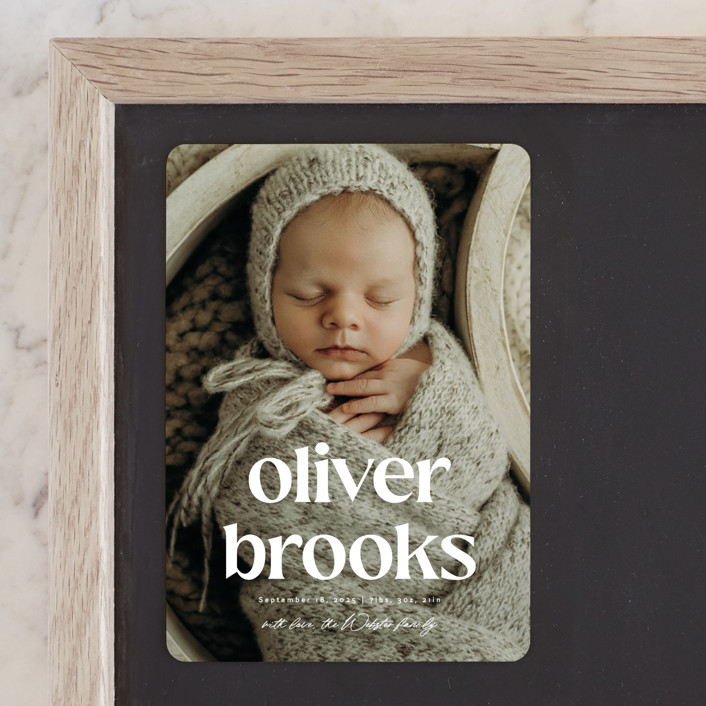 The simplest Birth Announcement by Lea Delaveris Minted