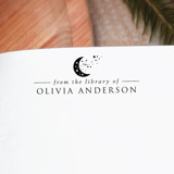 Custom Name Moon Magic Book Stamp | Book Lover Gift Book Stamp