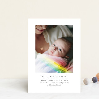Rainbow Light Birth Announcement Postcards