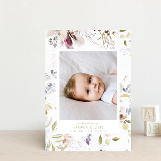 Summer Flora Birth Announcement Postcards