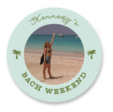 Vacation Bachelorette Party Favor Stickers