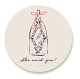 Sparkling Champagne Tower Bachelorette Party Favor Stickers