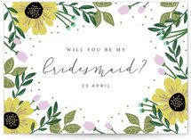 Bridal Floral Bridesmaid Cards