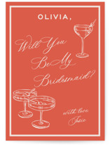 Racquet Bridesmaid Cards