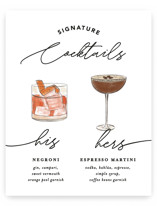 Cocktails Pair Bar Signs
