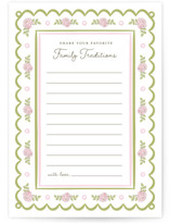 Garden Rose Doily Baby Shower Activity Cards