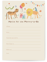 A Little Wild One Baby Shower Baby Shower Activity Cards