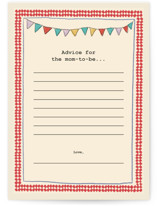 Illustrated Circus Theme with Juggling Bear Baby Shower Activity Cards