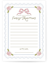 Floral & Lace Baby Shower Baby Shower Activity Cards