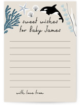 Under the Sea Creatures Baby Shower Activity Cards
