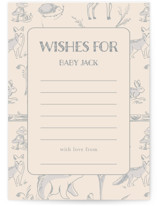 Forest Toile Baby Shower Activity Cards