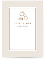 autumn toile Baby Shower Activity Cards
