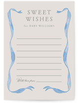 Vintage Bow Baby Shower Activity Cards