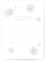 snowflakes Baby Shower Activity Cards
