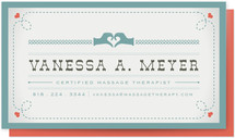 Vintage Massage Business Cards