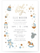 Toys Foil-Pressed Baby Shower Invitations